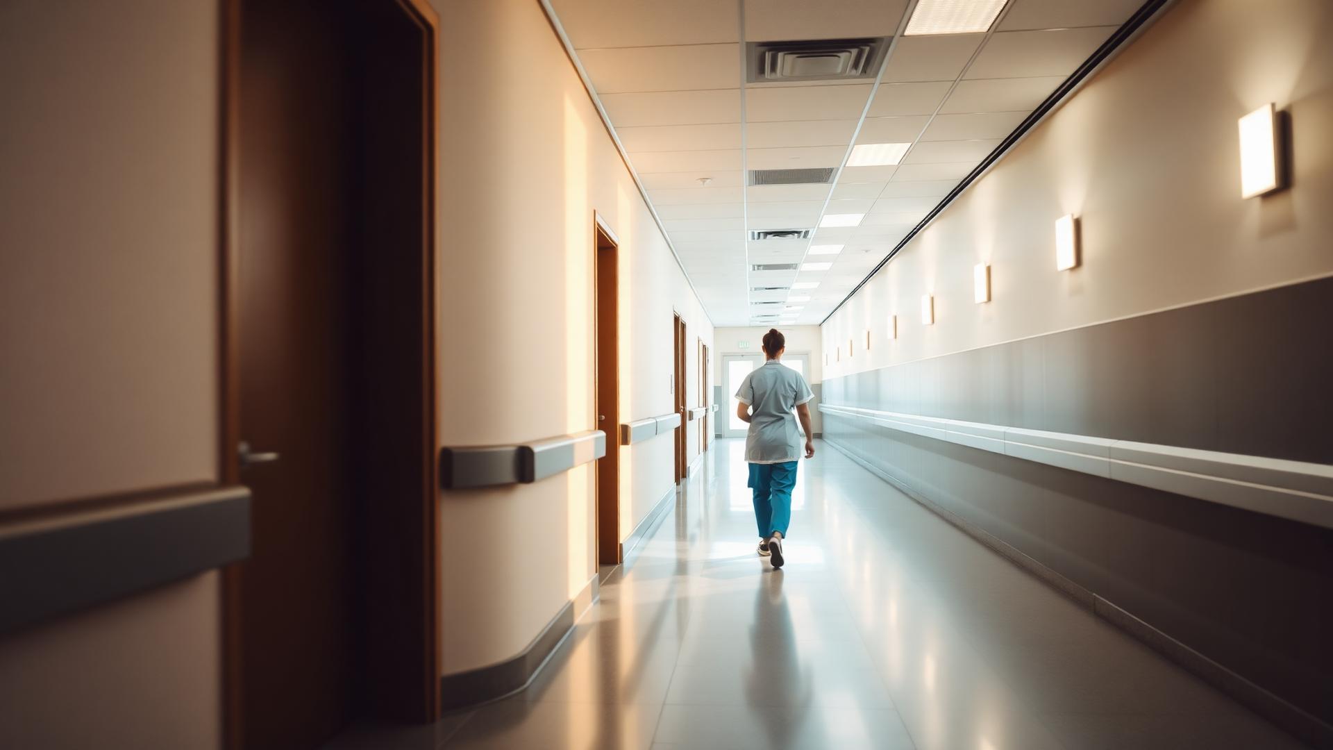 Coridor luminos dintr-o clinică medicală modernă